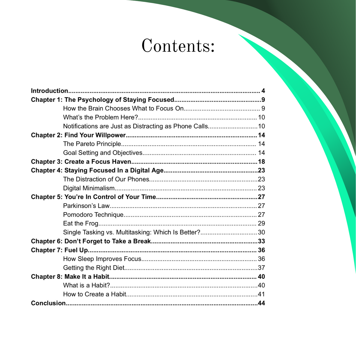 Ability to focus -Ebook
